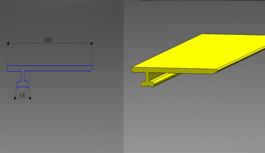 Mıknatıslı T Profil YD305